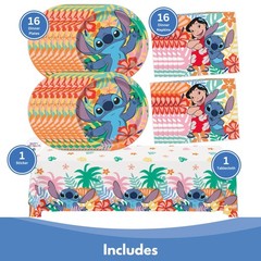 Lilo and Stitch Birthday Party Decorations for 16 – Pack with Multicolor