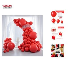Red Balloons 129pcs Different Sizes 18 12 10 5 Inch for Garland Arch Kit, Lat…