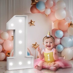 Holitex 3ft. Marquee Light – Up Number 1 for 1st Birthday.