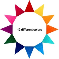 Outus 6 Sets Rainbow Pennant Banner Flags Garland Multicolor Bunting String T…