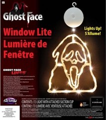 Ghost Face Window Light Scream Halloween Party Reusable Illuminated Decoration