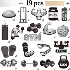 Workout Theme Party Table Decor 19PCS