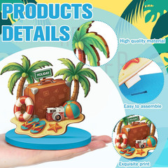 12 Pcs Summer Table Decor Wooden Summer Beach Table Centerpieces Beach Pool Ball