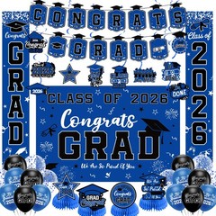 Graduation Decorations 2026 Blue Set, Congrats 60 inches x 40 inches,