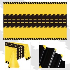 4 Pack Dump Truck Construction Tablecloths – 51×86 Inch for Vibrant Parties