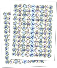 Blue 16th Birthday Kisses Stickers, (Set of 216), Sweet 16 Chocolate Drops Label