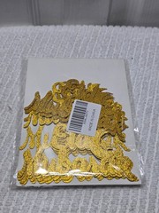 Eid Mubarak Cake Topper Gold Glitter Decor Islamic Ramadan Kareem Muslim Party