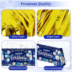 16Th Birthday Decorations for Boys, Navy Blue Gold Happy 16 Birthday Party