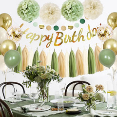 Upgraded Sage Green Birthday Party Decorations for Girls Women with Happy Birthd
