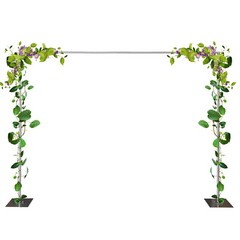 Backdrop Support with Metal Steel Base Silver Decorative Stand Easy to Install