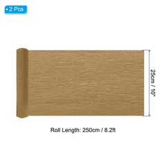 8.2ft Crepe Paper Roll, 2 Rolls 10″ Width Paper Streamer Sheet, Brown