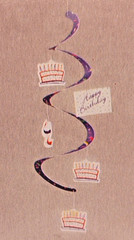 Happy Birthday Cake 24″ Spiral Paper Mobile