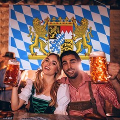 3×5 Ft for Oktoberfest Decorations, 1 Pc Bavarian German Flag – Double Sided …