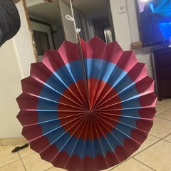 30 Colorful Hanging Paper Fan round Wheel Disc for Fiesta Party Supplies