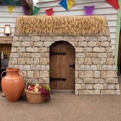 Tegeme 100 Ft X 54 Inch Rustic Brick Stone Wall Backdrop Roll Ancient Plastic