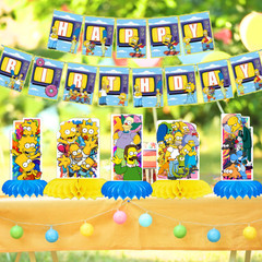 SIMPSONS GIFT BOX CAKE TOPPER CUPCAKE BALLOON BANNER SUPPLIES DECORATIONS