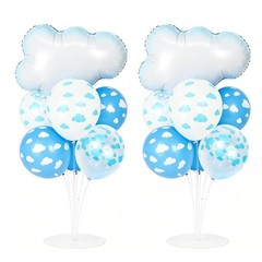 Cloud Party Balloons Stand Kit 2 Sets, Balloon Centerpieces for Tables with C…