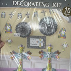Confirmation 10 Piece Room Decorating Kit Religious Holiday Party Supply