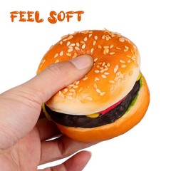 Artificial Pu Hamburger Model 3.14X2.75X2.75In Realistic Fake Burger Decor fo…