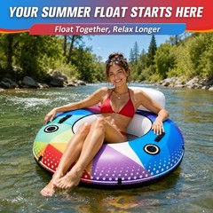 River Tube, 53» River Float Tube with Premium Canvas Cover, Comfortable Back…