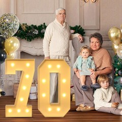 3FT Light-Up Foam Number 70: Stunning 70th Birthday Decorations for Adults