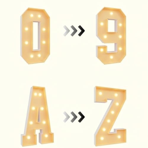 3FT Light Up Numbers, Marquee Numbers 2 for Birthday and Anniversary Party De…