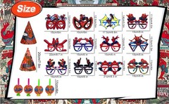 36 Pcs Spider Man Party Favors Marvel Birthday Cake Hat Blowout Photo Booth Prop