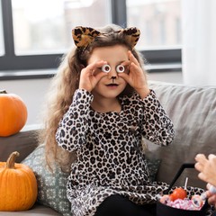 8 Hollow Scary Props Custom Halloween Half Round Eyeballs Child
