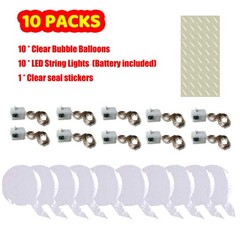 20″ LED Light Up BoBo Balloons Clear Bubble Balloon Party Birthday Wedding Decor