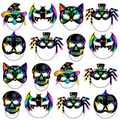 12PCS Halloween Scratch Art Party Game Decoration Role Play Activity Kit for Ki