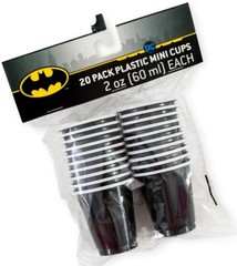Batman – Dc Comics Batman 2oz Mini Disp Party Cup 20pk DC Comics NIP