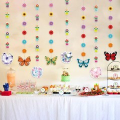 Butterfly Flower Decorations – 8 Pack Spring Flower Butterfly Hanging Party D…