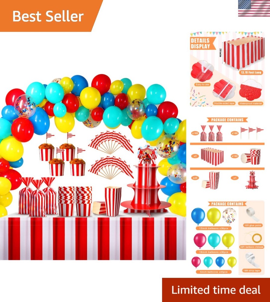 432 Pcs Carnival Party Decorations Circus Theme Birthday Party Including Circ…