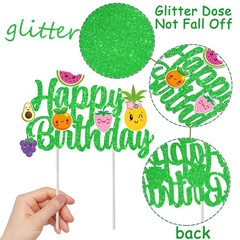 21pcs Fruit Party Decoration Set Fruit Theme Happy Banner Garland Cake Cupcak…