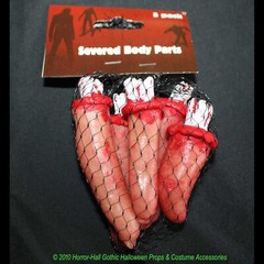Realistic Life Size Bloody SEVERED FINGERS Body Parts Halloween Prop Decorations