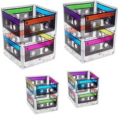 Cassette Tape Bucket Centerpiece 4 Pack 80s Party Supplies 90’s Theme Birthda…
