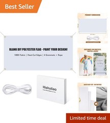 2×6 ft Customizable Banner – White 100D Polyester for Indoor/Outdoor Use