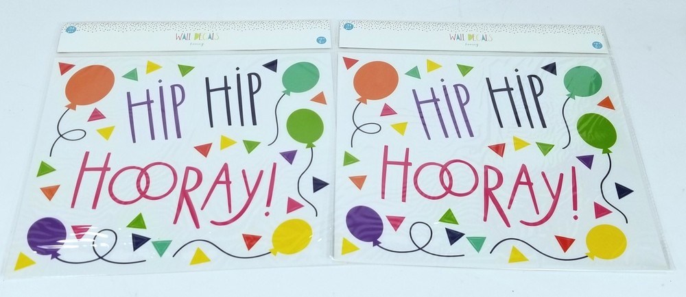 2 Sheets of 31 Count Each – Decorative Wall Art for Any Occasion, Hooray