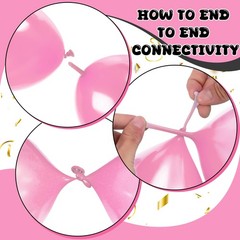 Link Balloons 6 Inch – 100 Pcs Quick Link Balloon Latex Linking Balloons Conn…