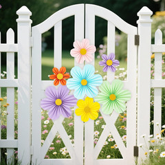 12 Pcs Paper Flowers Decorations for Wall, Pink Yellow Green Purple Orange Blue