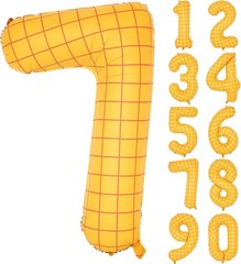 High-Quality 40-Inch Yellow Number 7 Balloon – Ideal for Themed Celebrations