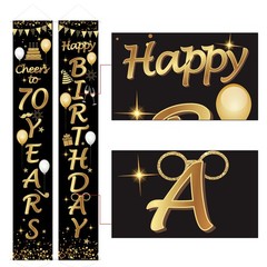 2 Pieces 70th Birthday Party Decorations Cheers 70 x 12 inches,