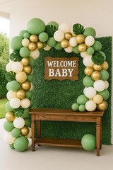 143PCS Olive Green Balloon Arch Kit for Elegant Gender Neutral Party Decorations