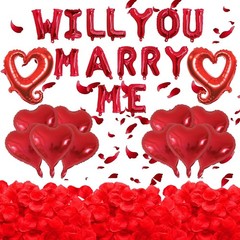 16 Inches Red Will You Marry Me Balloons Proposal Letter Balloons Kit 18″ Red