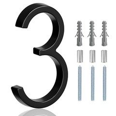 5″ Floating Stainless Steel Address House Number, Modern Metal Anti-Rust Hous…