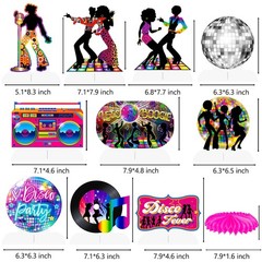 10Pcs 70s Disco Honeycomb Centerpieces Disco Fever Party Decorations Dancing …