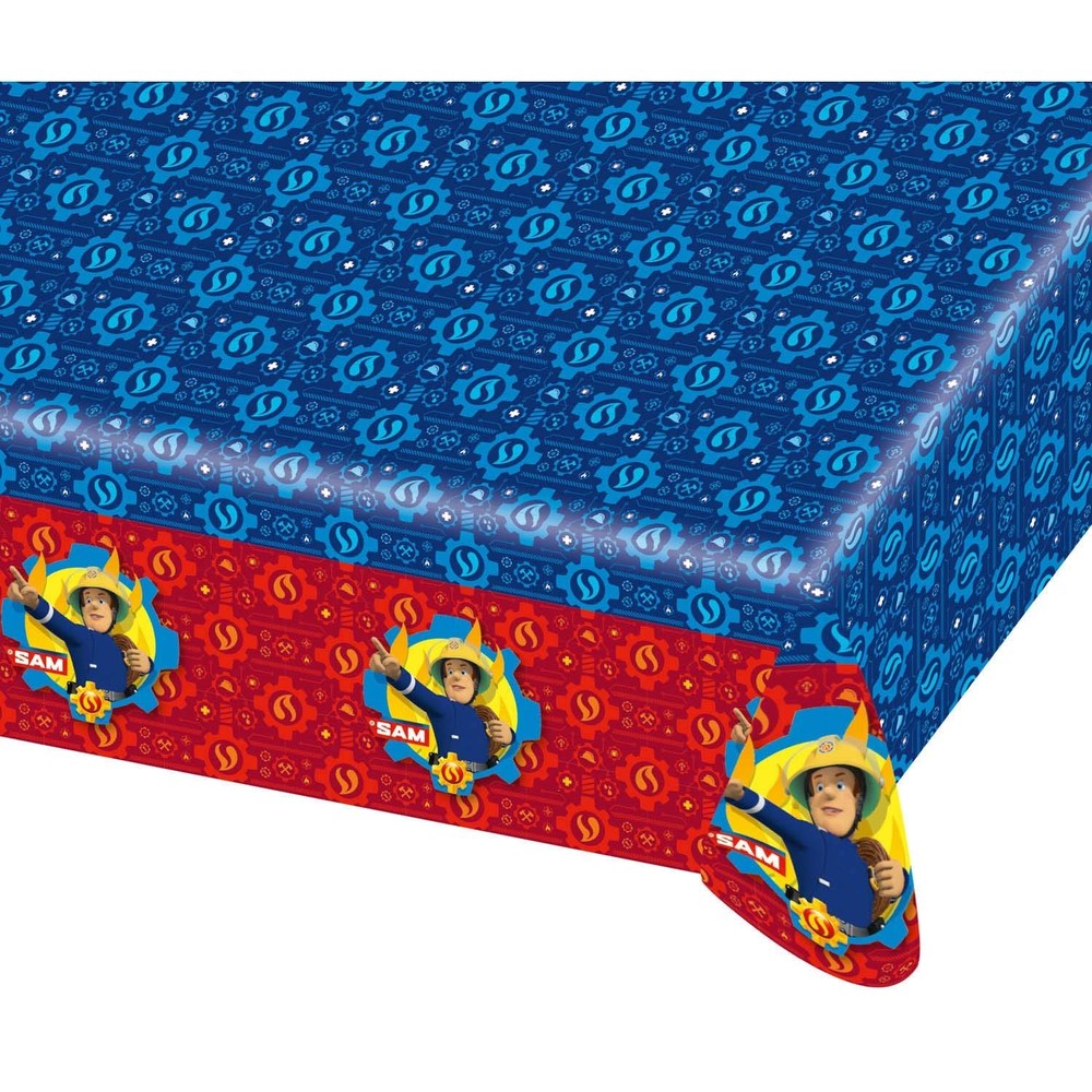 (PKT) Child Fireman Sam Plastic Tablecover Table Cover