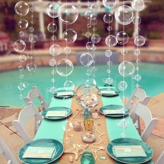 Decor365 Under The Sea Party Decorations White Bubble Garlands Little Mermaid