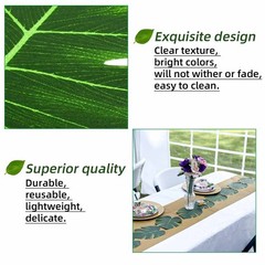 36 Pieces Artificial Tropical Palm Leaves for Jungle Safari Beach Green
