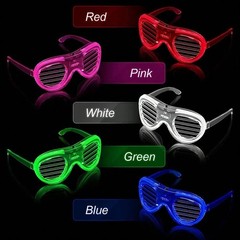 LED Light Up Party Glasses Bulk 12 or 25 Pack 5 Colors Neon Wedding Favors